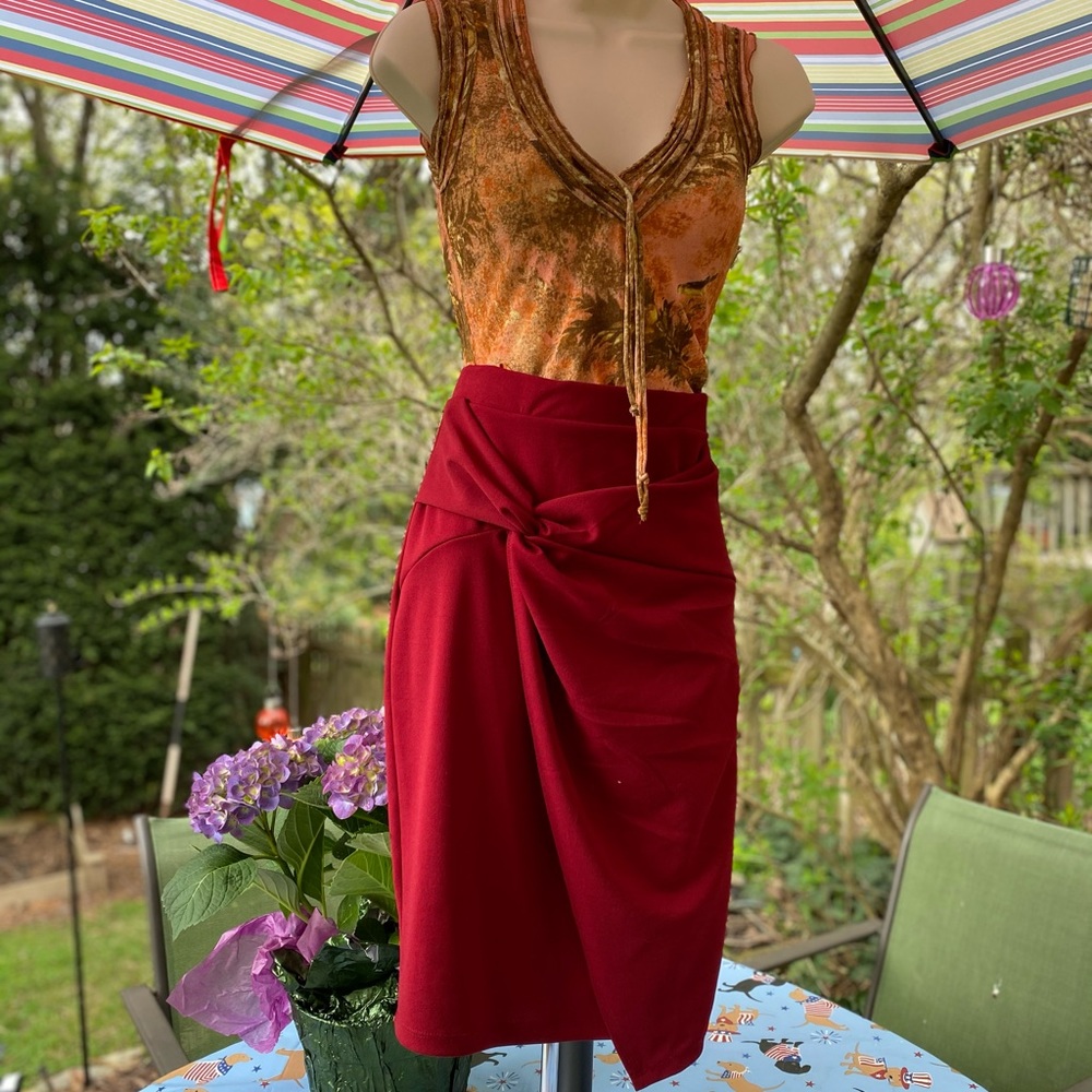 Designer Sheer stretchy top with front tie.